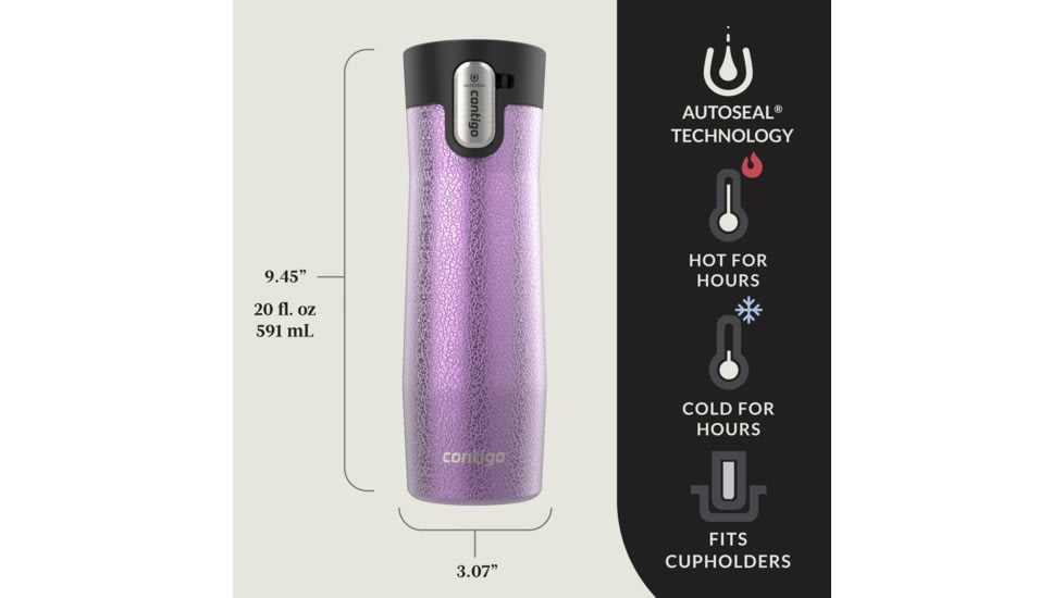 Contigo West Loop 3.0, 2 Pack, 20 oz, Crystal Pansy Juniper, 20, CTSSWL3020-3