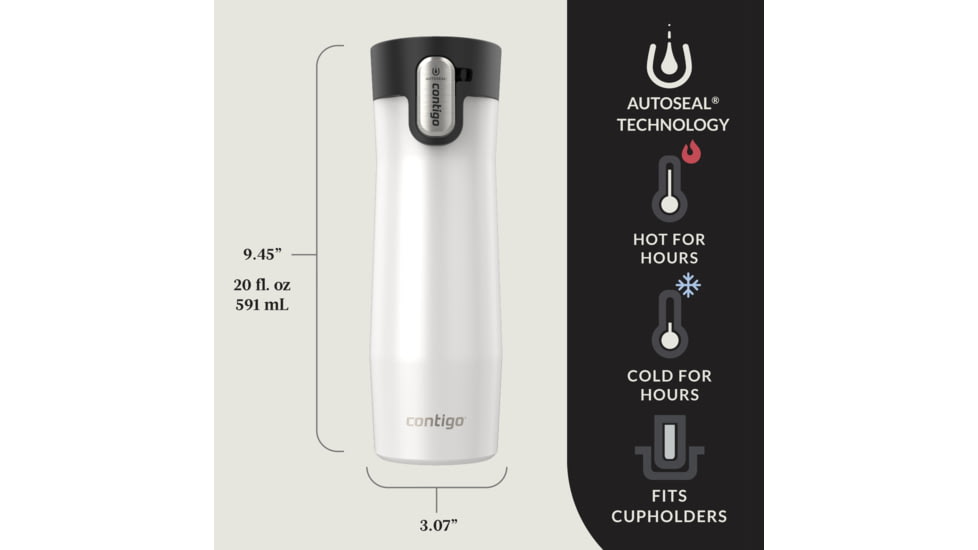Contigo West Loop 3.0, 2 Pack, 20 oz, Frosted Pearl Salt Glacier, 20, CTSSWL3020-7