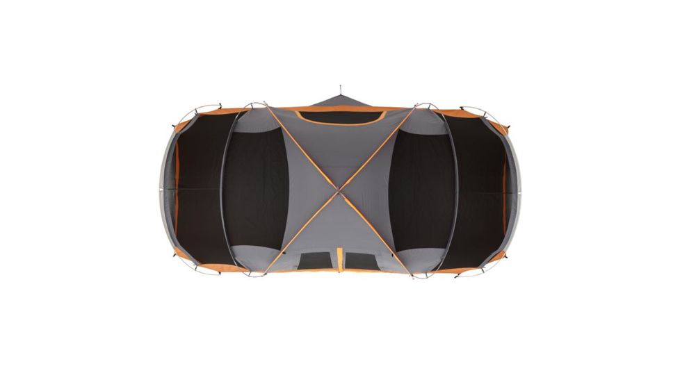 Core Equipment 11 Person Extended Dome Tent, Orange/Gray, 18 x 9 ft, 40081