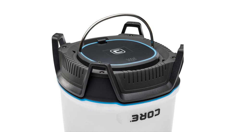 Core Equipment 1250 Lumen Rechargeable Bluetooth Speaker Lantern, Gray, 5.4 x 5.4 x 6.9 in, 40078