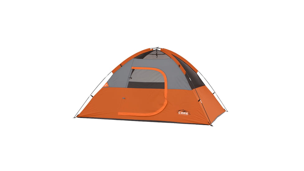 Core Equipment 4-Person Dome Tent, Orange, 40002