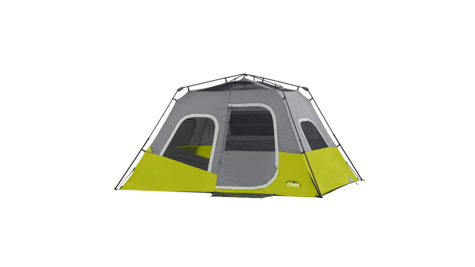 Core Equipment 6 Person Instant Cabin Tent, Green/Grey, 40161