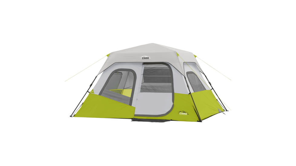 Core Equipment 6 Person Instant Cabin Tent, Green/Grey, 40161