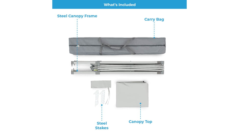 Core Equipment 8x8 Instant Canopy, Grey, 40147