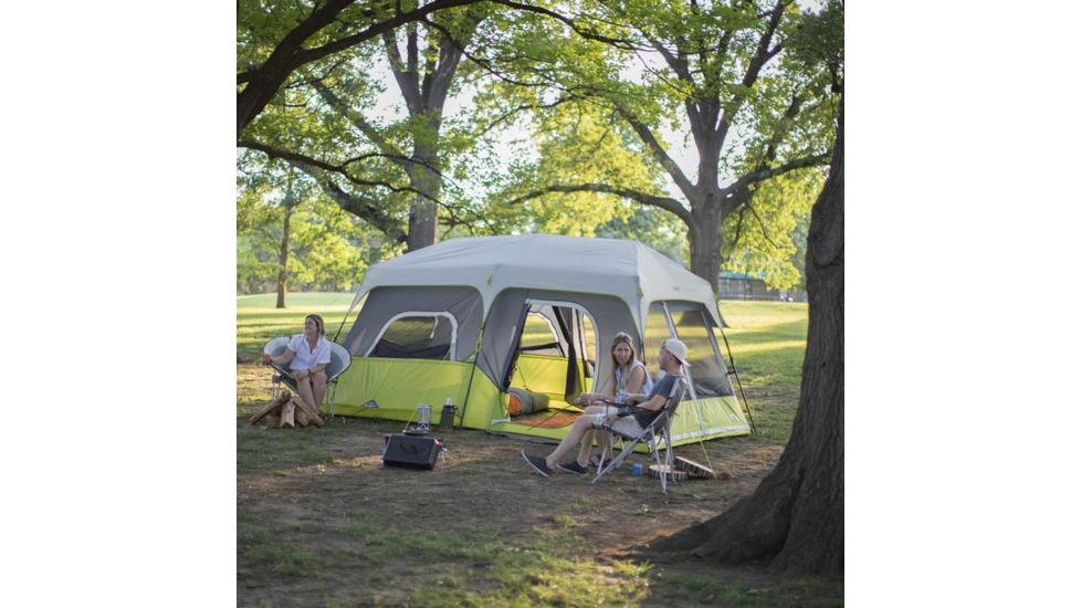 Core Equipment 9 Person Instant Cabin Tent, Green/Gray, 14 x 9 ft, 40008