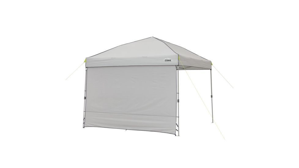 Core Equipment Instant Canopy w/ Sun Wall Combo, Gray, 10x10 ft, 40080