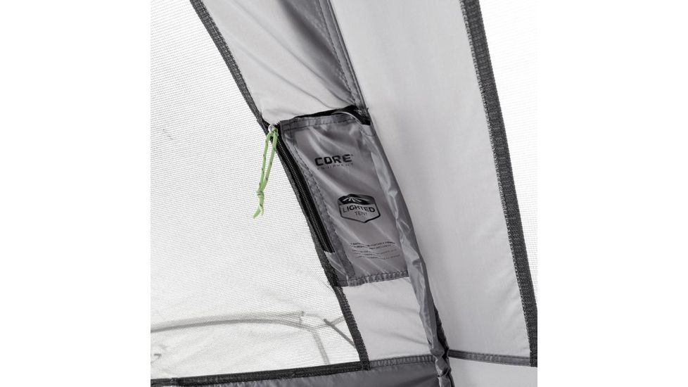 Core Equipment Lighted 9 Person Instant Cabin Tent, Blue, 14 x 9 ft, 40062