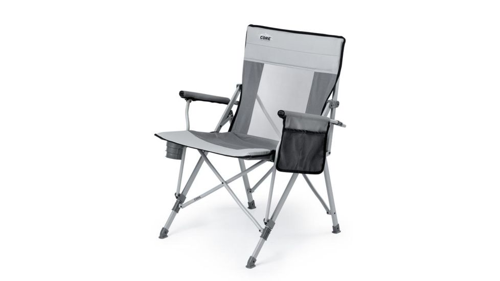 Core Equipment Mesh Hard Arm Chair, Gray, 25 x 35.5 x 35 in, 40105