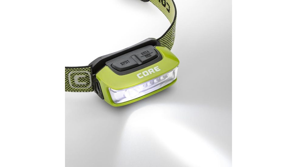 Core Equipment Multi-Color Sport Headlamp, 100 Lumen, Gray, 2.5 x 1.7 x 1.3 in, 40049