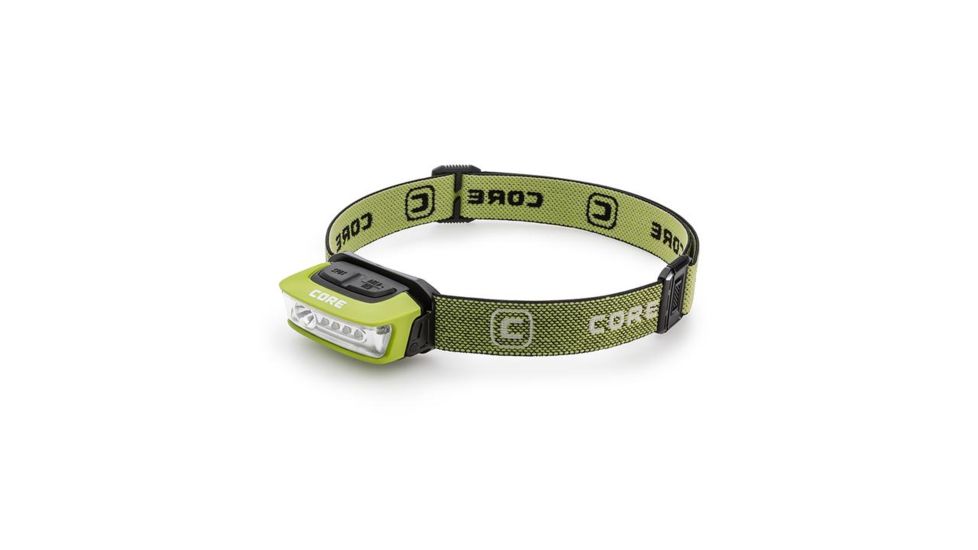 Core Equipment Multi-Color Sport Headlamp, 100 Lumen, Gray, 2.5 x 1.7 x 1.3 in, 40049
