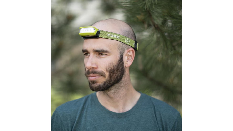 Core Equipment Multi-Color Sport Headlamp, 100 Lumen, Gray, 2.5 x 1.7 x 1.3 in, 40049