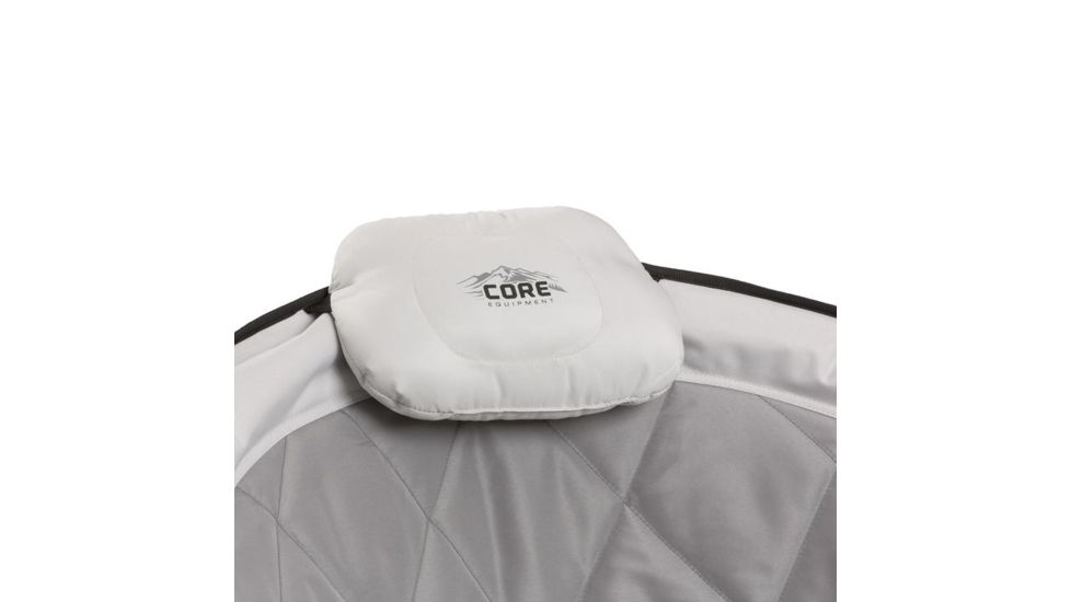 Core Equipment Oversized Padded Round Chair, Gray, 37 x 34 x 35 in, 40025