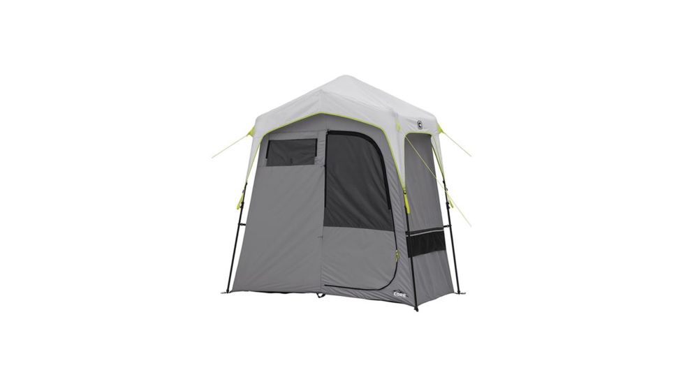 Core Equipment Two-Room Instant Shower Tent, Gray, 7 x 3.5 ft, 40058