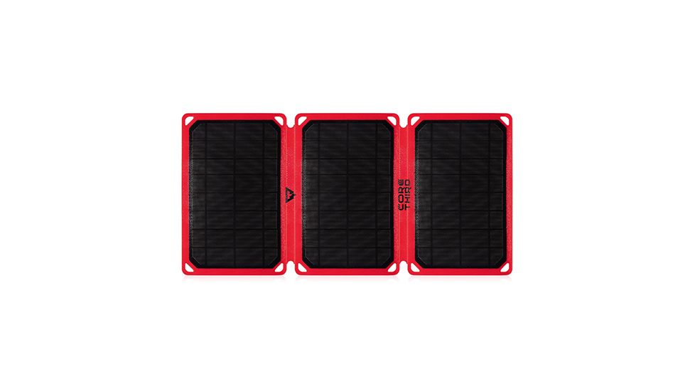 Core Third Maasai 18 Solar Charger, Black/Red, Hyperlon, 1 Year Mfg Warranty, COR-81814