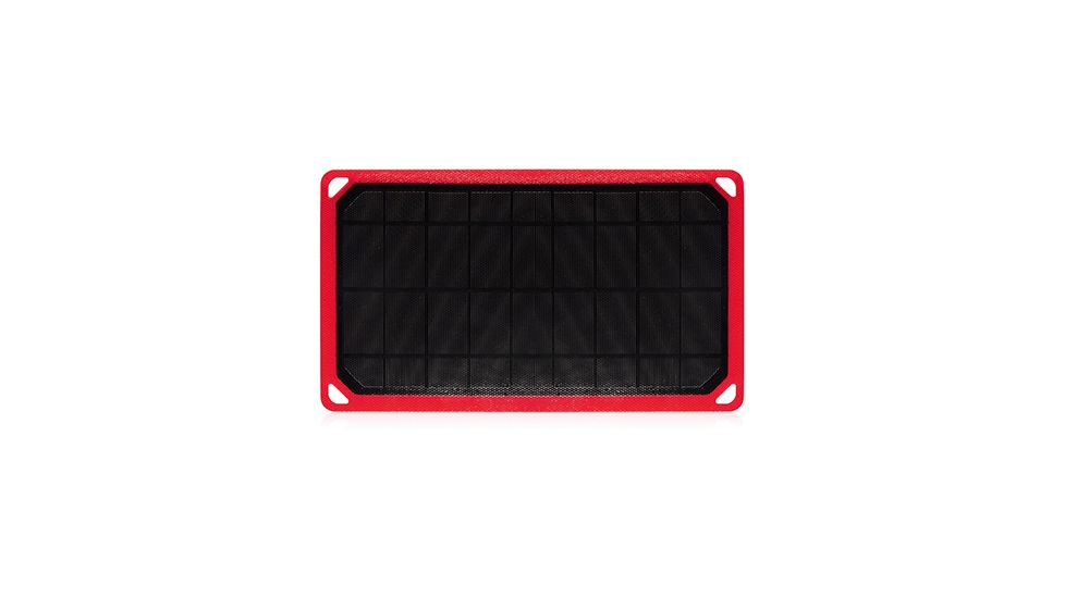 Core Third Maasai 7 Solar Charger, Black/Red, Hyperlon, 1 Year Mfg Warranty, COR-81807
