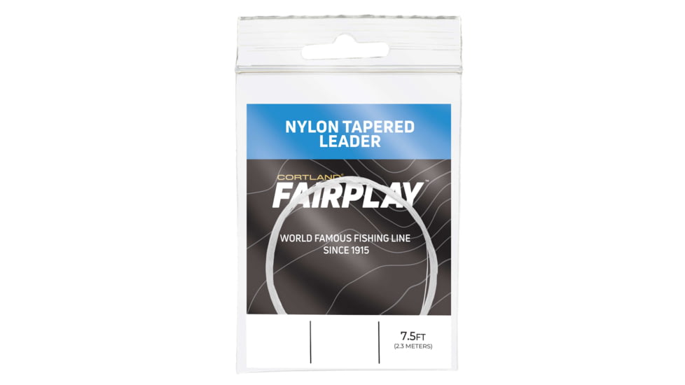 Cortland Line Fairplay Fly Leaders No Loop 7.5 Ft 1X 10lb Clear, 605169