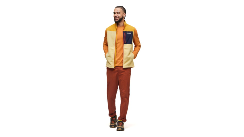 Cotopaxi Abrazo Fleece Vest - Mens, Amber/Wheat, Extra Large, DFV-F23-AMWH-M-XL