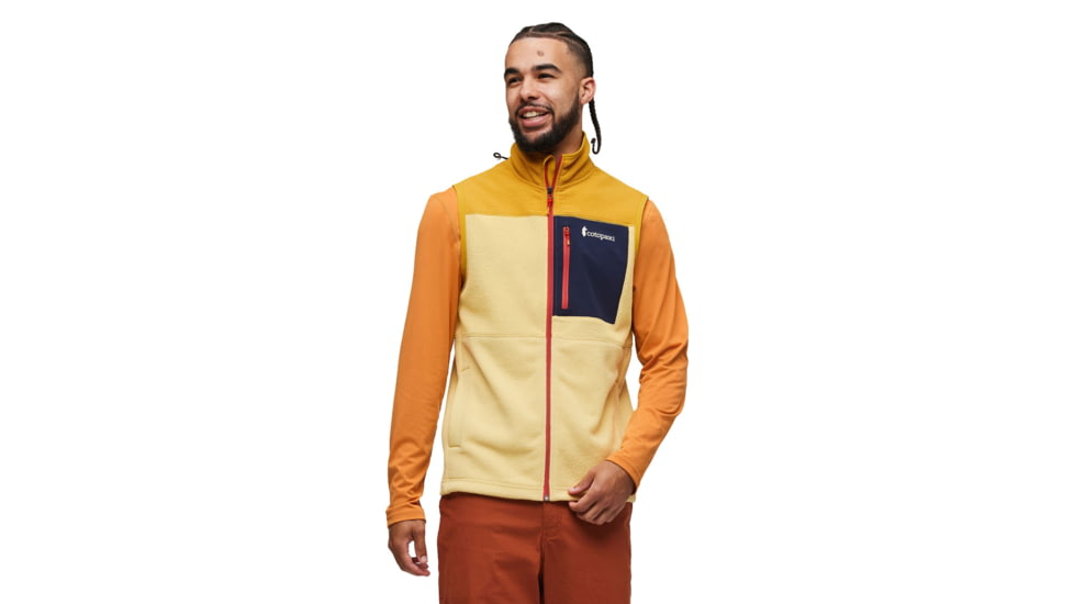 Cotopaxi Abrazo Fleece Vest - Mens, Amber/Wheat, Extra Large, DFV-F23-AMWH-M-XL