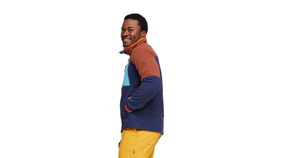 Cotopaxi Abrazo Half-Zip Fleece Jacket - Mens, Acorn &amp; Maritime, Large, DOR-S23-ACMTM-M-L