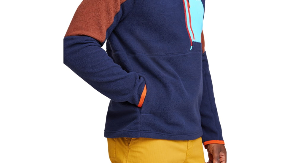 Cotopaxi Abrazo Half-Zip Fleece Jacket - Mens, Acorn &amp; Maritime, Large, DOR-S23-ACMTM-M-L
