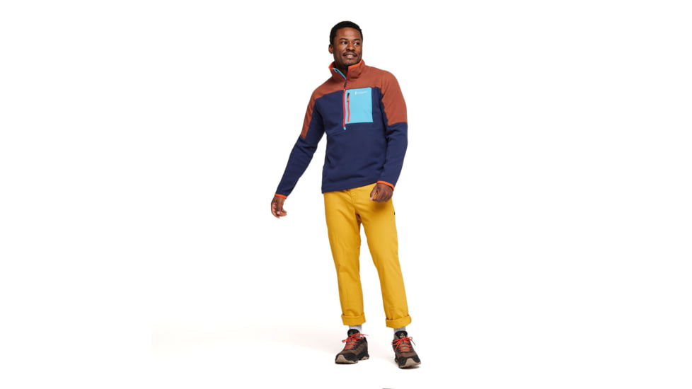 Cotopaxi Abrazo Half-Zip Fleece Jacket - Mens, Acorn &amp; Maritime, Large, DOR-S23-ACMTM-M-L