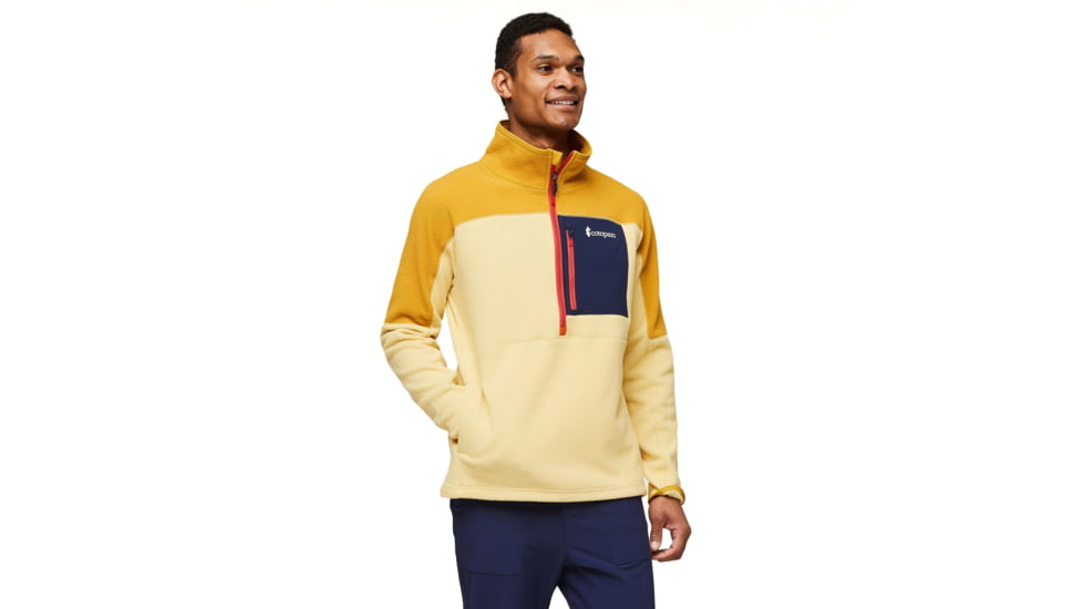 Cotopaxi Abrazo Half-Zip Fleece Jacket - Mens, Amber/Wheat, Large, DOR-F23-AMWH-M-L