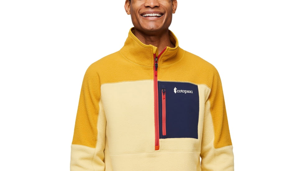 Cotopaxi Abrazo Half-Zip Fleece Jacket - Mens, Amber/Wheat, Large, DOR-F23-AMWH-M-L