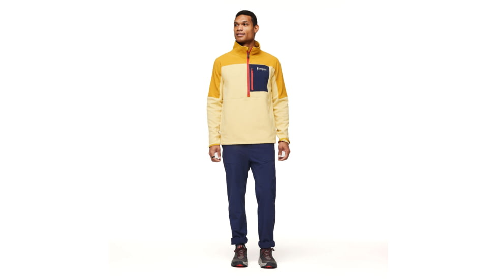 Cotopaxi Abrazo Half-Zip Fleece Jacket - Mens, Amber/Wheat, Large, DOR-F23-AMWH-M-L