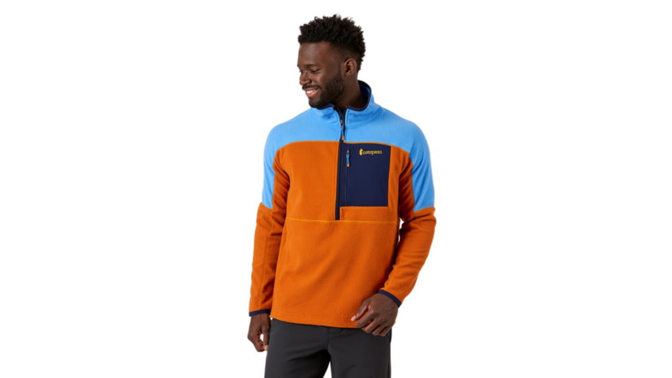Cotopaxi Abrazo Half-Zip Fleece Jacket - Mens, Azul &amp; Mezcal, Small, DOR-S21-AZMZ-M-S