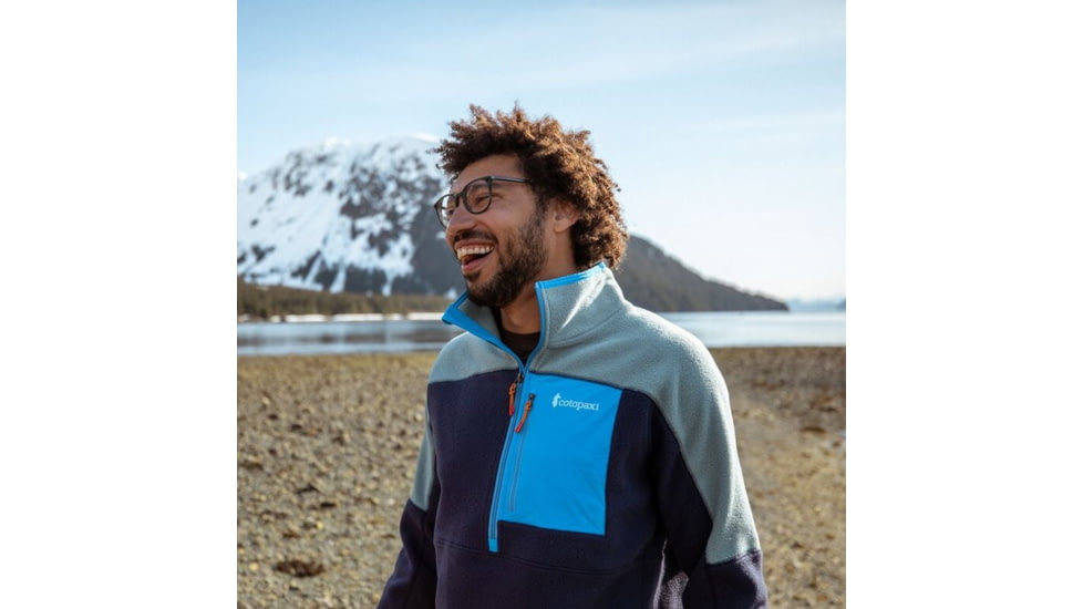 Cotopaxi Abrazo Half-Zip Fleece Jacket - Mens, Bluegrass/Maritime, Small, DOR-F22-BLGMT-M-S