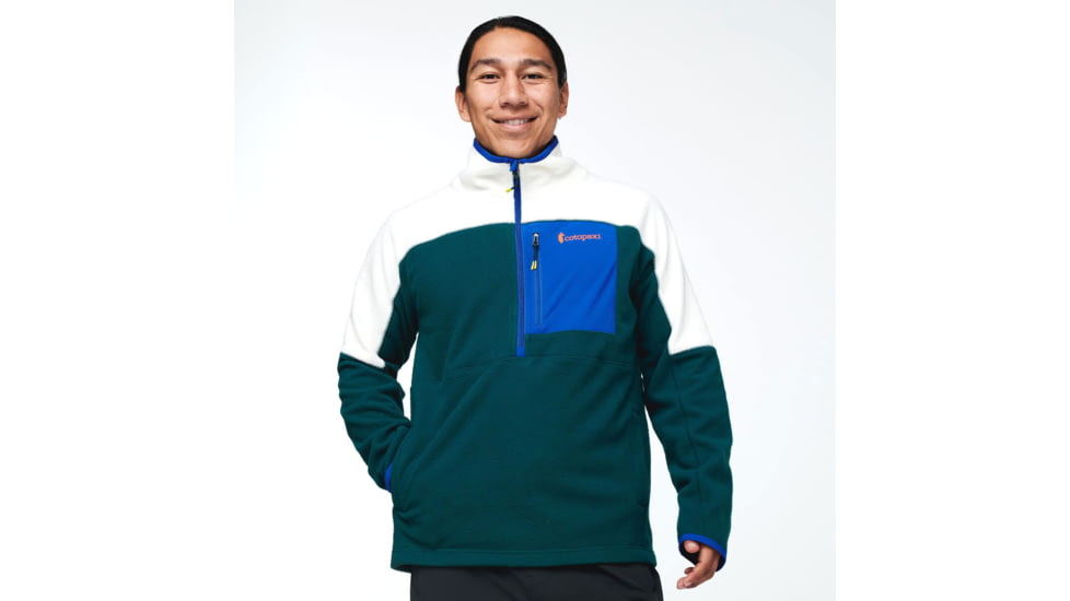 Cotopaxi Abrazo Half-Zip Fleece Jacket - Mens, Bone/Deep Ocean, 3XL, DOR-S22-BNDO-M-XXXL