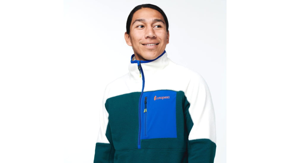Cotopaxi Abrazo Half-Zip Fleece Jacket - Mens, Bone/Deep Ocean, 3XL, DOR-S22-BNDO-M-XXXL