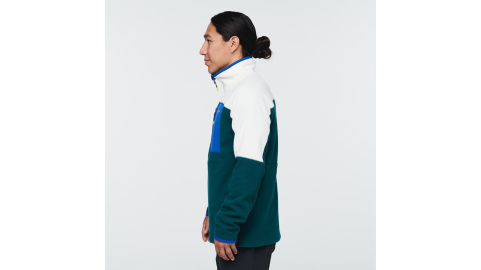Cotopaxi Abrazo Half-Zip Fleece Jacket - Mens, Bone &amp; Deep Ocean, Large, DOR-S22-BNDO-M-L