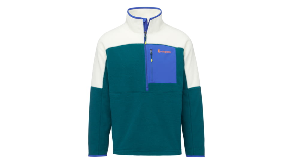 Cotopaxi Abrazo Half-Zip Fleece Jacket - Mens, Bone &amp; Deep Ocean, Large, DOR-S22-BNDO-M-L
