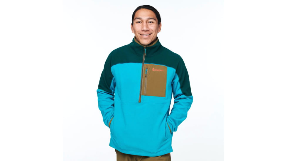 Cotopaxi Abrazo Half-Zip Fleece Jacket - Mens, Deep Ocean/Mineral Blue, Extra Small, DOR-S22-DOMB-M-XS