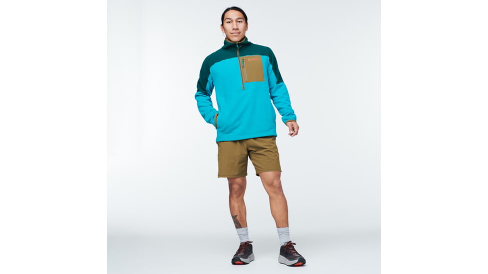 Cotopaxi Abrazo Half-Zip Fleece Jacket - Mens, Deep Ocean &amp; Mineral Blue, Large, DOR-S22-DOMB-M-L