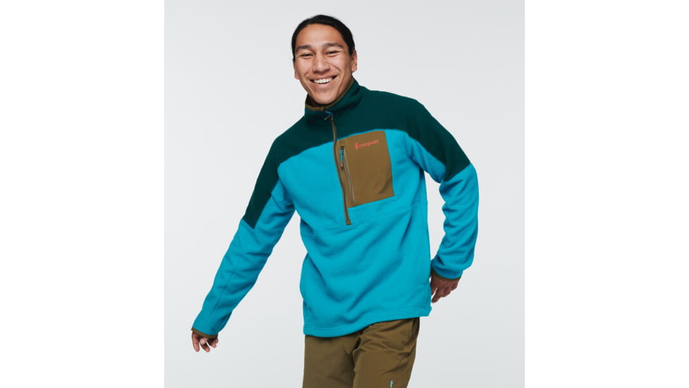 Cotopaxi Abrazo Half-Zip Fleece Jacket - Mens, Deep Ocean &amp; Mineral Blue, Large, DOR-S22-DOMB-M-L