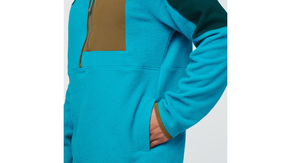 Cotopaxi Abrazo Half-Zip Fleece Jacket - Mens, Deep Ocean &amp; Mineral Blue, Large, DOR-S22-DOMB-M-L