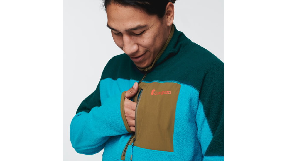 Cotopaxi Abrazo Half-Zip Fleece Jacket - Mens, Deep Ocean &amp; Mineral Blue, Large, DOR-S22-DOMB-M-L