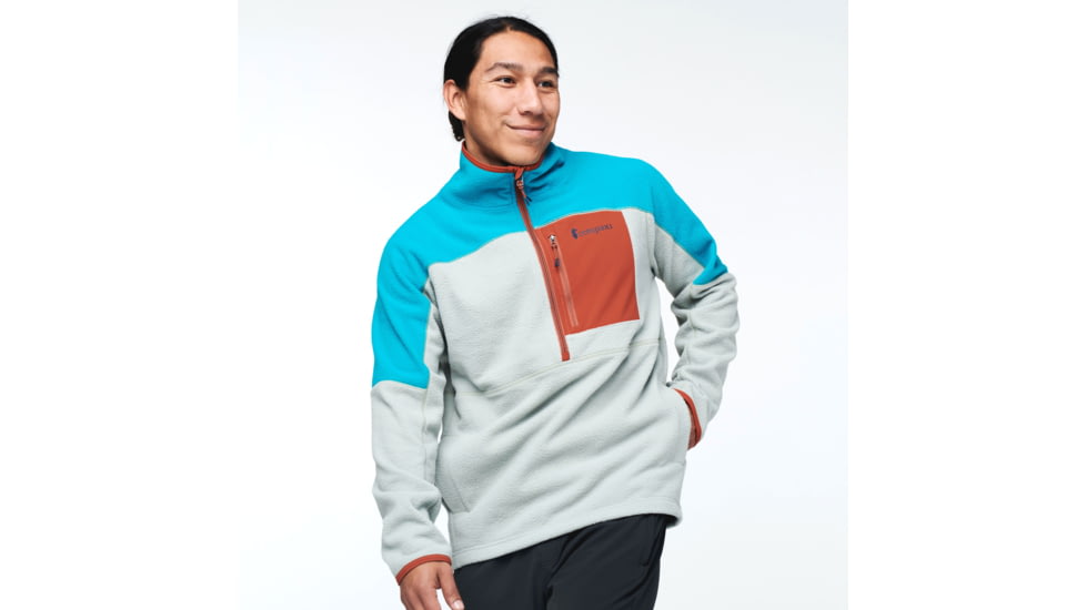 Cotopaxi Abrazo Half-Zip Fleece Jacket - Mens, Mineral Blue/Brush, Extra Small, DOR-S22-MIBBSH-M-XS