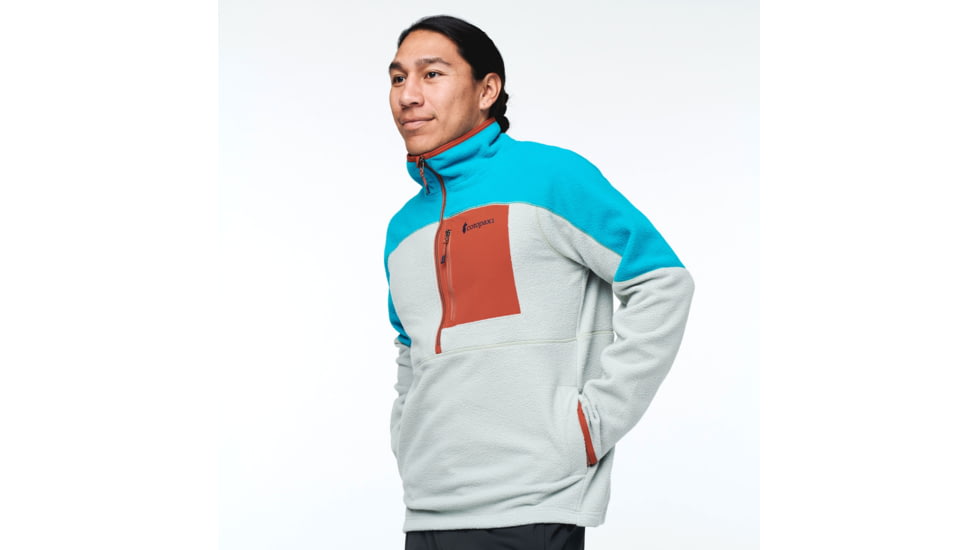 Cotopaxi Abrazo Half-Zip Fleece Jacket - Mens, Mineral Blue/Brush, Extra Small, DOR-S22-MIBBSH-M-XS