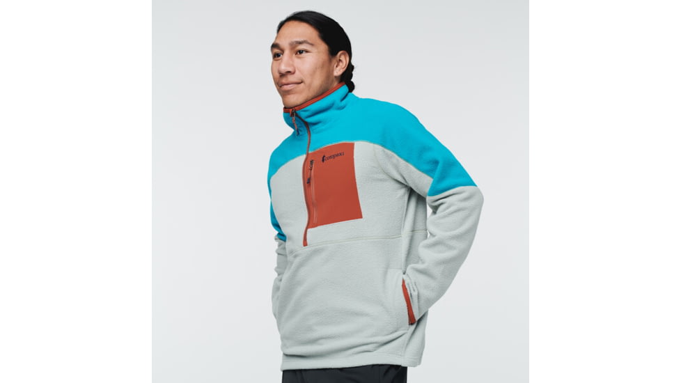 Cotopaxi Abrazo Half-Zip Fleece Jacket - Mens, Mineral Blue &amp; Brush, Small, DOR-S22-MIBBSH-M-S