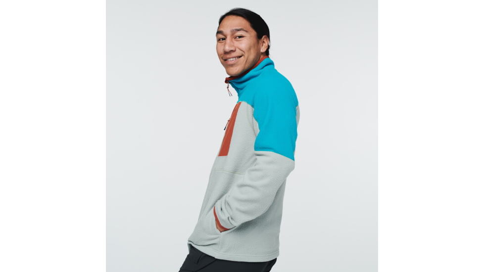 Cotopaxi Abrazo Half-Zip Fleece Jacket - Mens, Mineral Blue &amp; Brush, Small, DOR-S22-MIBBSH-M-S