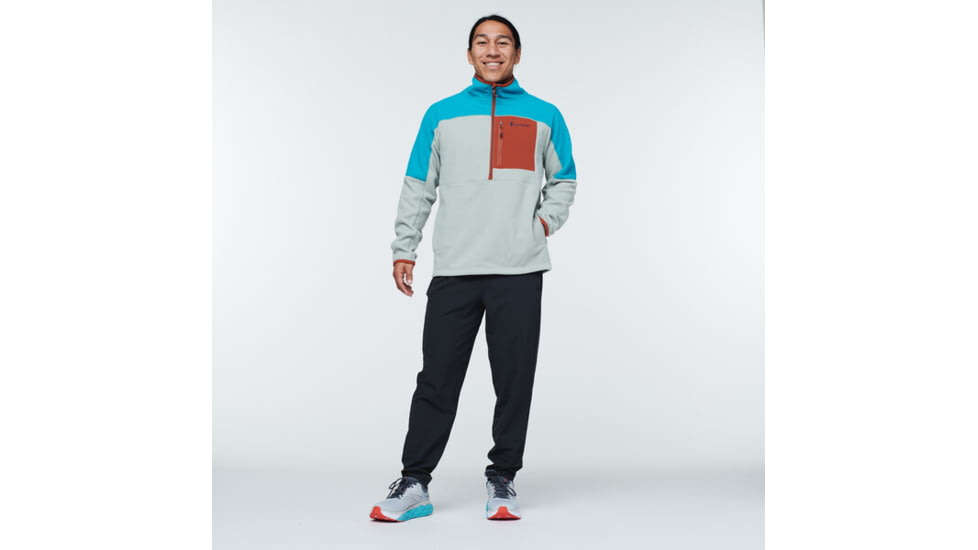 Cotopaxi Abrazo Half-Zip Fleece Jacket - Mens, Mineral Blue &amp; Brush, Small, DOR-S22-MIBBSH-M-S