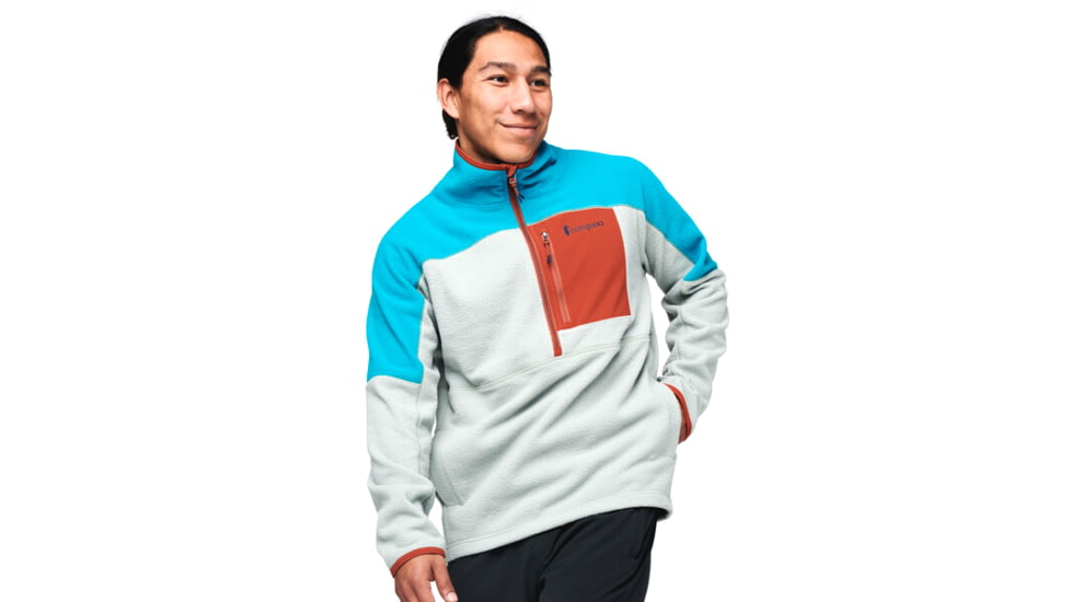 Cotopaxi Abrazo Half-Zip Fleece Jacket - Mens, Mineral Blue &amp; Brush, Small, DOR-S22-MIBBSH-M-S