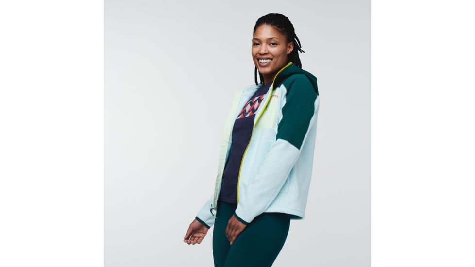 Cotopaxi Abrazo Hooded Full-Zip Fleece Jacket - Womens, Deep Ocean/Ice, 2XS, DRFZ-S22-DOICE-W-XXS