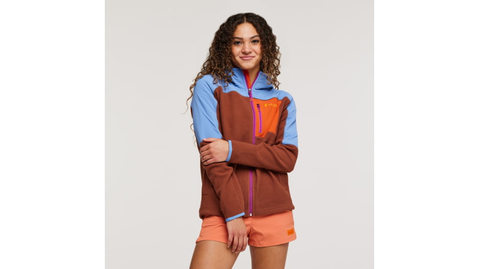 Cotopaxi Abrazo Hooded Full-Zip Fleece Jacket - Womens, Lupine/Acorn, Extra Small, DRFZ-S23-LPACN-W-XS
