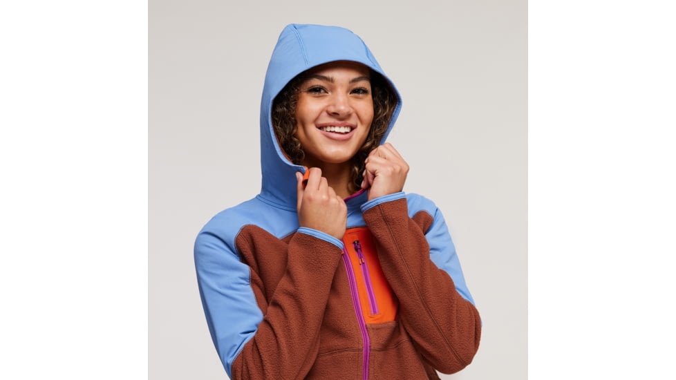 Cotopaxi Abrazo Hooded Full-Zip Fleece Jacket - Womens, Lupine/Acorn, Extra Small, DRFZ-S23-LPACN-W-XS