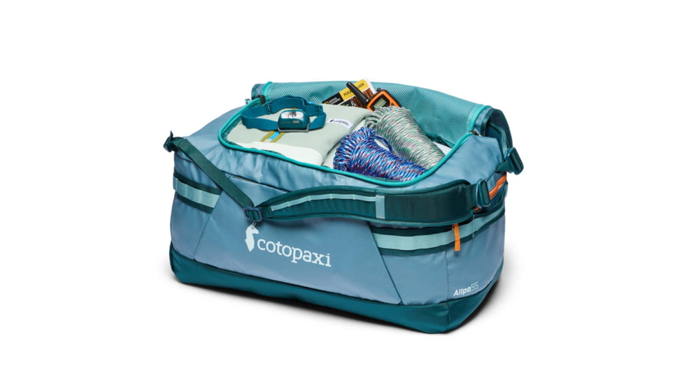 Cotopaxi Allpa Getaway 55L Duffel Bag, Blue Spruce And Abyss, One Size, AGT55-S25-SPABY