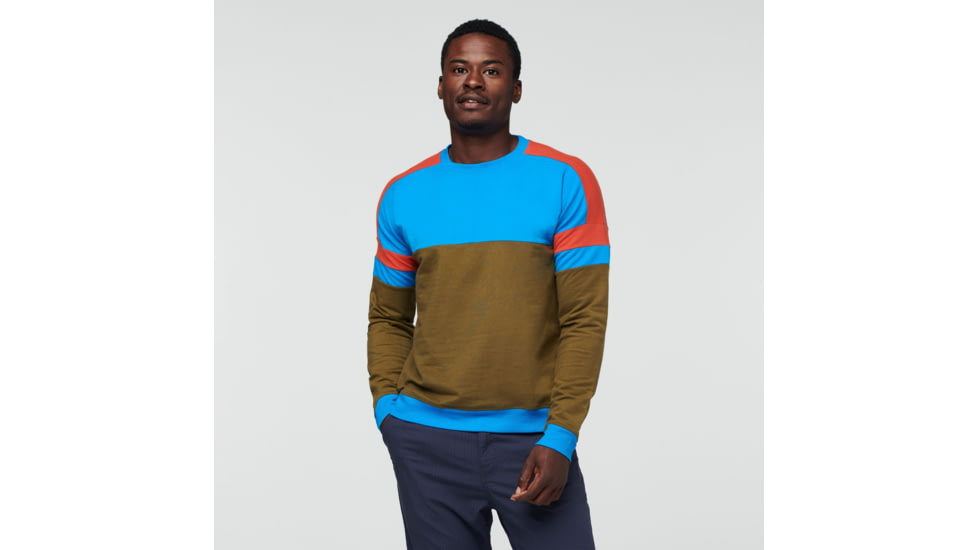 Cotopaxi Bandera Sweatshirt - Mens, Saltwater/Oak, Extra Large, BDSW-F22-SWOAK-M-XL